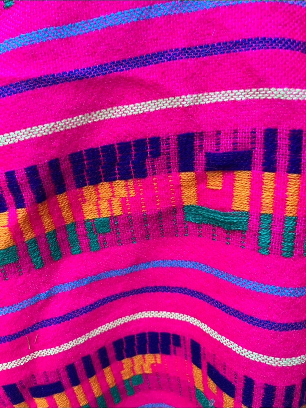 Hand woven shawl or blanket 74” x 31” machine loomed - Picture 3 of 9